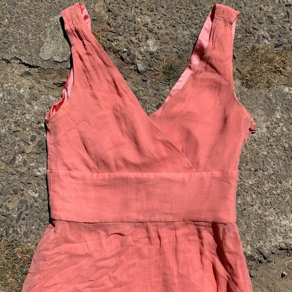 J. Crew vintage silk coral side zip fully lined flowy mid length dress - Picture 15 of 16